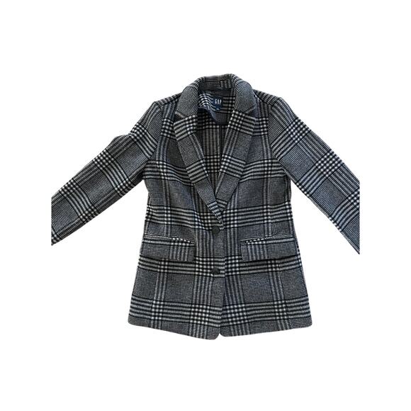 Gap Jacket Plaid SZS Black/White Button Front Casual Streetwear Layering Classic - Picture 4 of 11